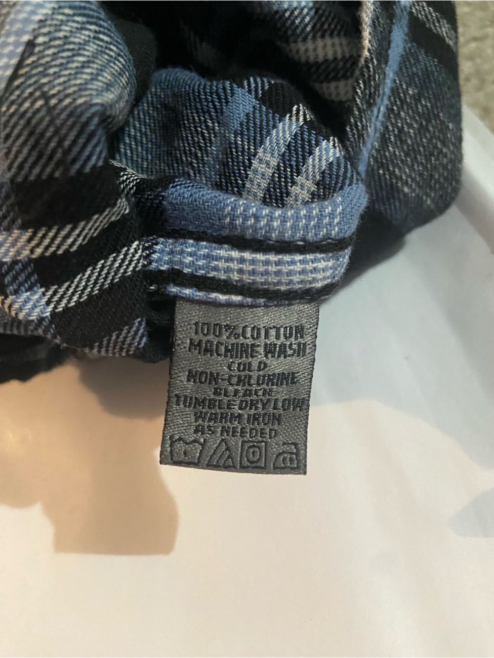 KARL KANI Mens Flannel Plaid Button Up Shirt Blue Black White 4X Outdoors - Picture 8 of 17
